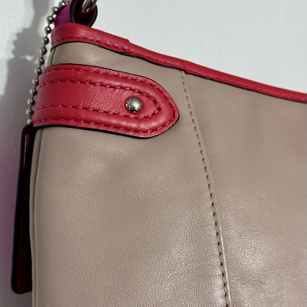 Coach Daisy Spectator Sand/Pink Leather Shoulder Bag 23951- READ - Picture 7 of 13